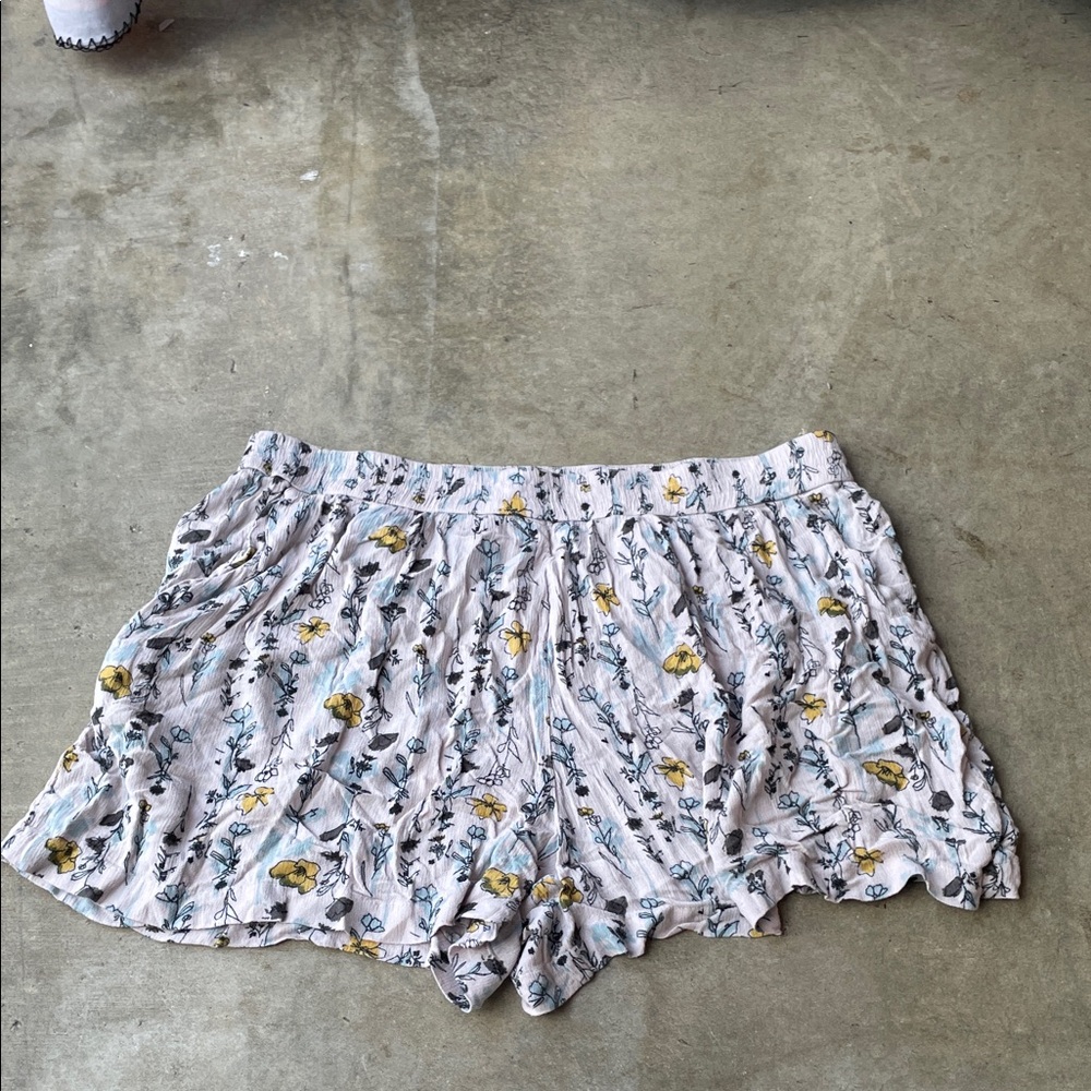 Hinge Floral Print Women's Activewear Athleisure Casual Lounge Shorts size 1